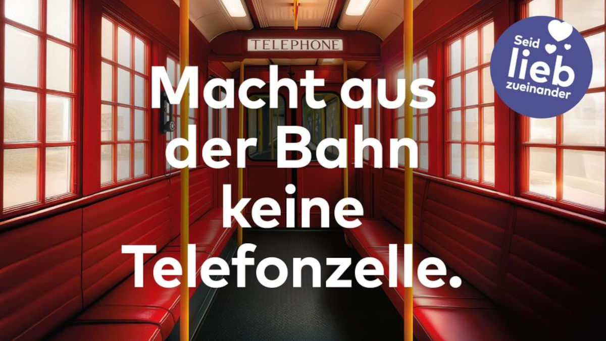 Kampagnenbild Mach aus der Bahn keinetelefonzelle